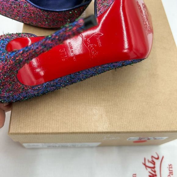 Women’s Christian Louboutin Iriza 100 starlight pumps size 37.5 made in Italy. - Picture 4 of 12